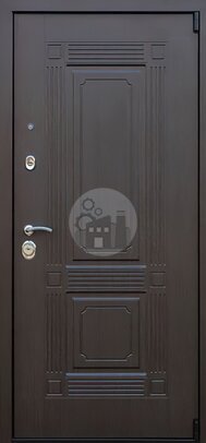 дверь с зеркалом в квартиру, отделка мдф с обеих сторон-ДВ-816